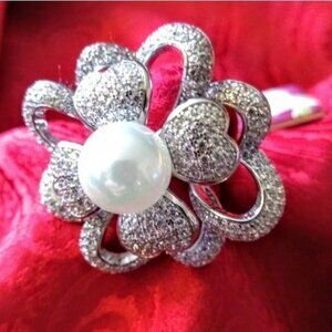 NWT Sterling Pearl Isabella of Boston Ring